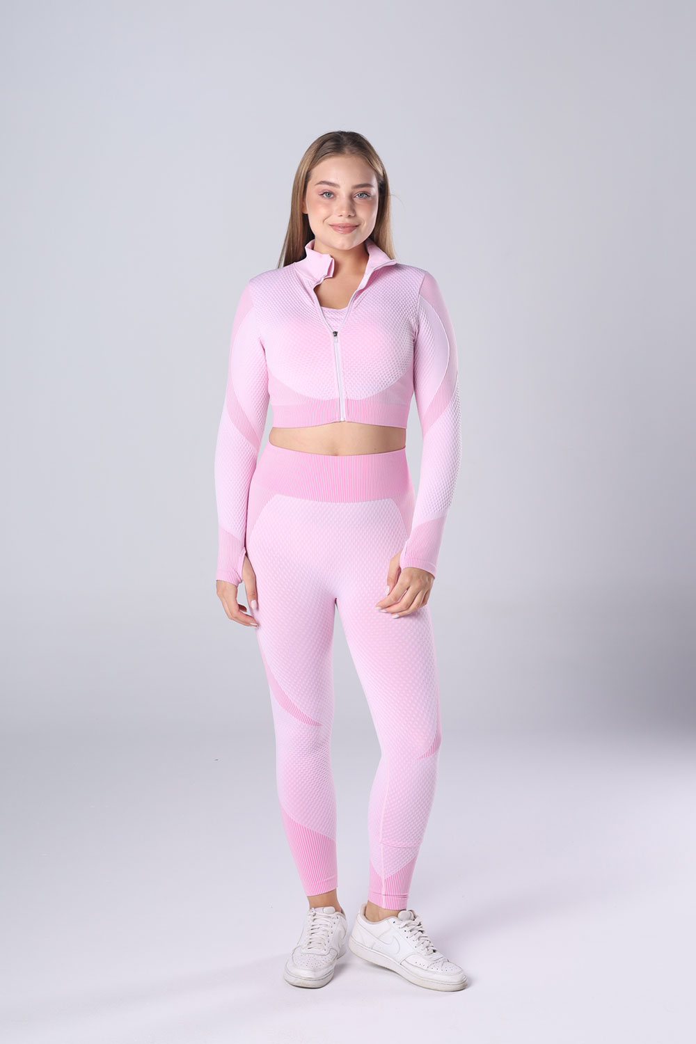 Seamless Zip-Up leggings Set - 3 pieces - Image 12