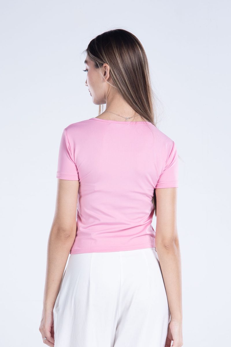 Basic Short Sleeve Square Neck Top - Image 16
