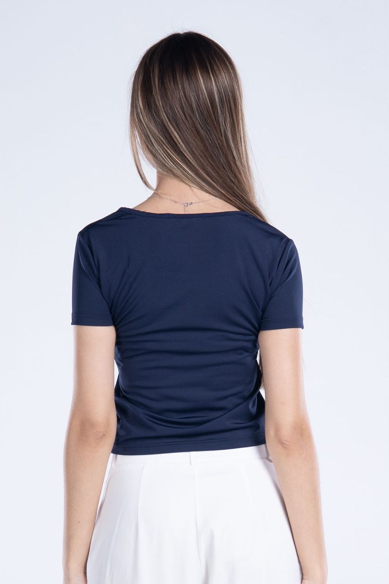 Basic Short Sleeve Square Neck Top - Image 30