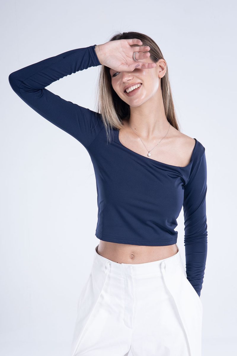 Basic Long Sleeve Square Neck Top - Image 19
