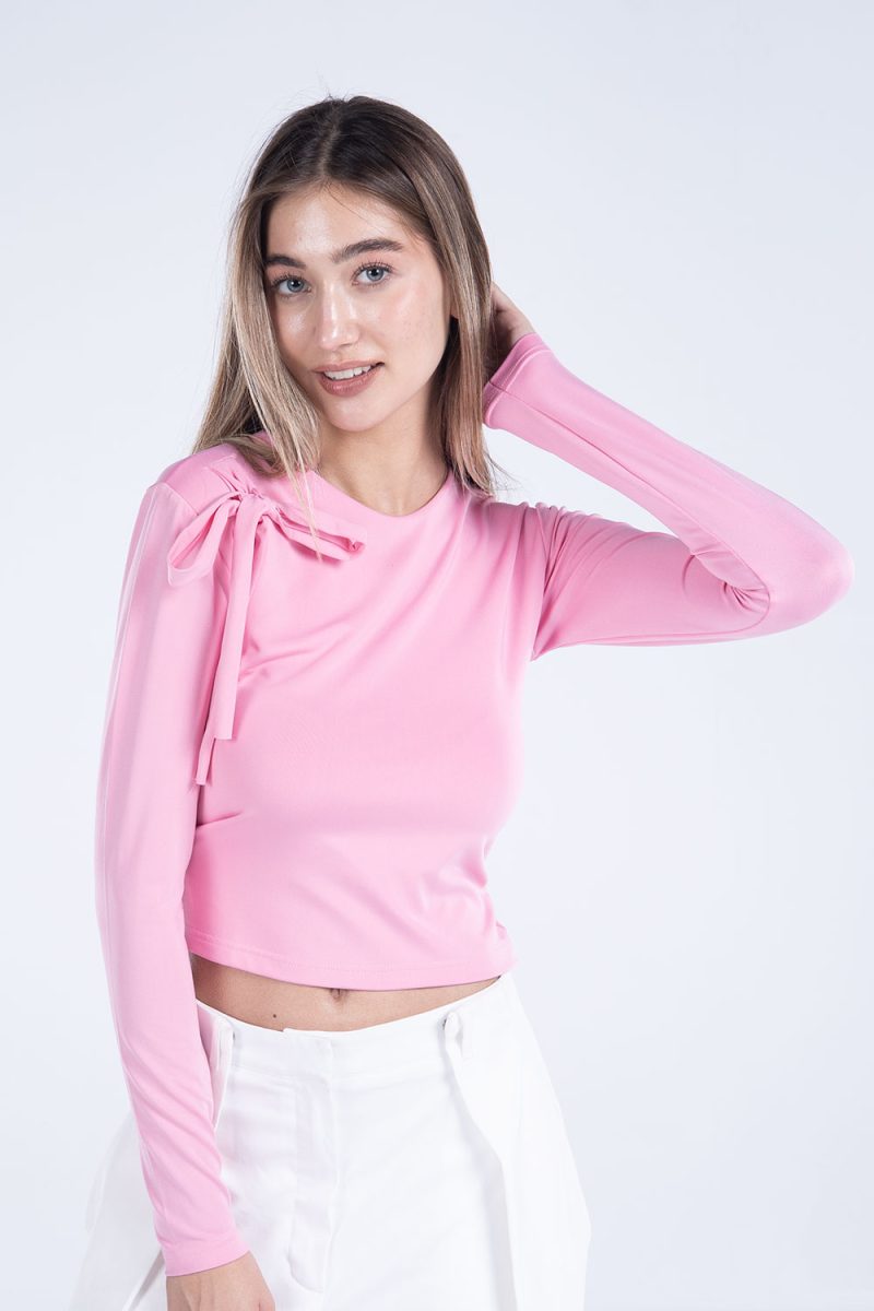 Round Neck Long Sleeve Top - Image 4