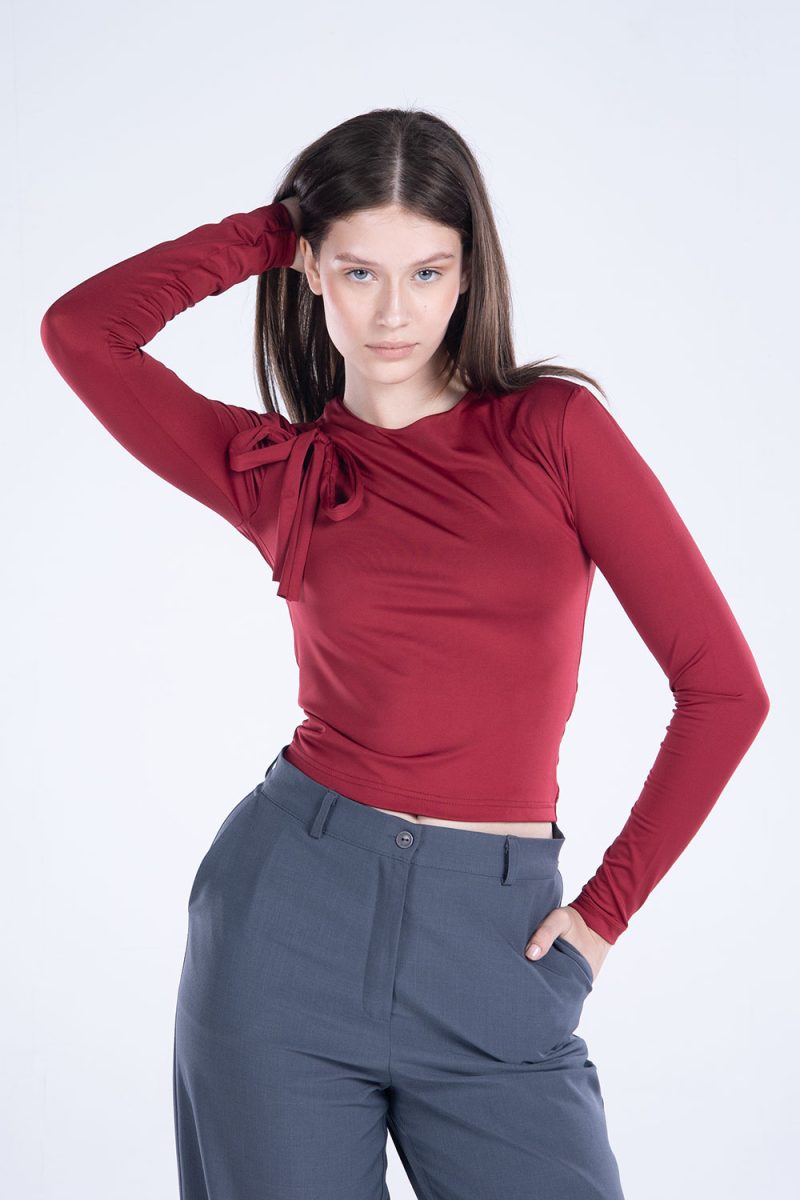Round Neck Long Sleeve Top - Image 11