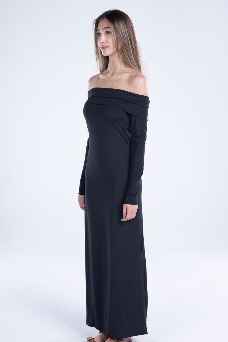 Off-Shoulder Long Sleeve Dress - Image 24