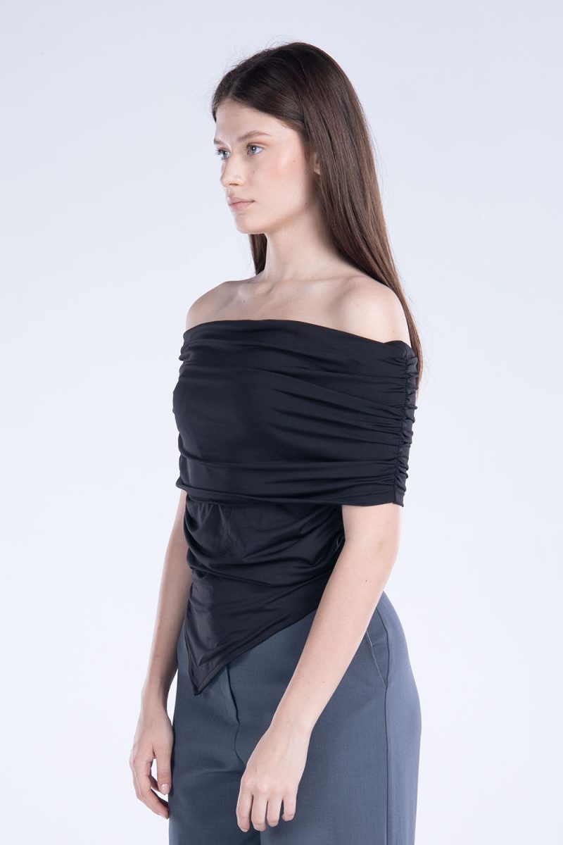 Draped Off-Shoulder Sleeveless top - Image 20