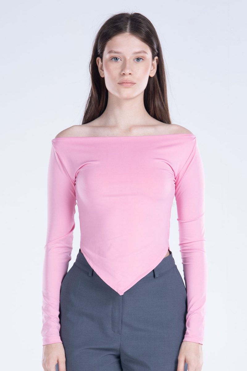 Draped Long Sleeve Top