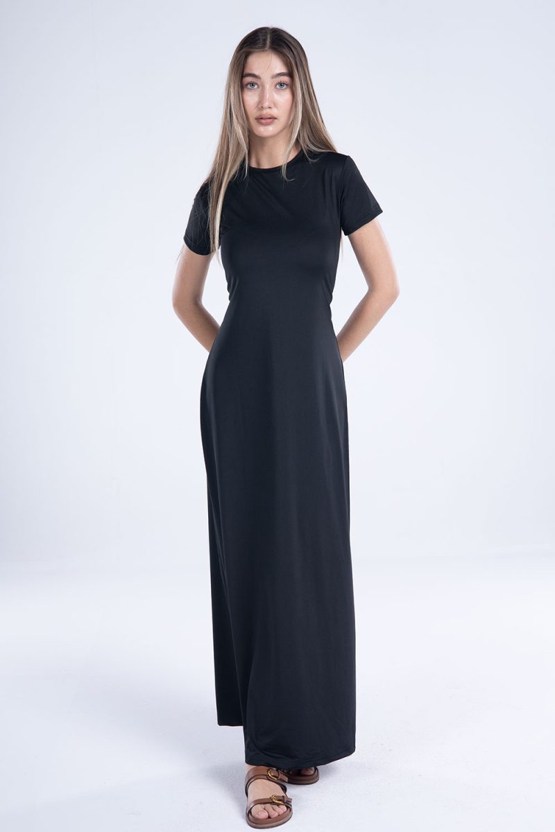 Round Neck Short Sleeve Dress - Image 3