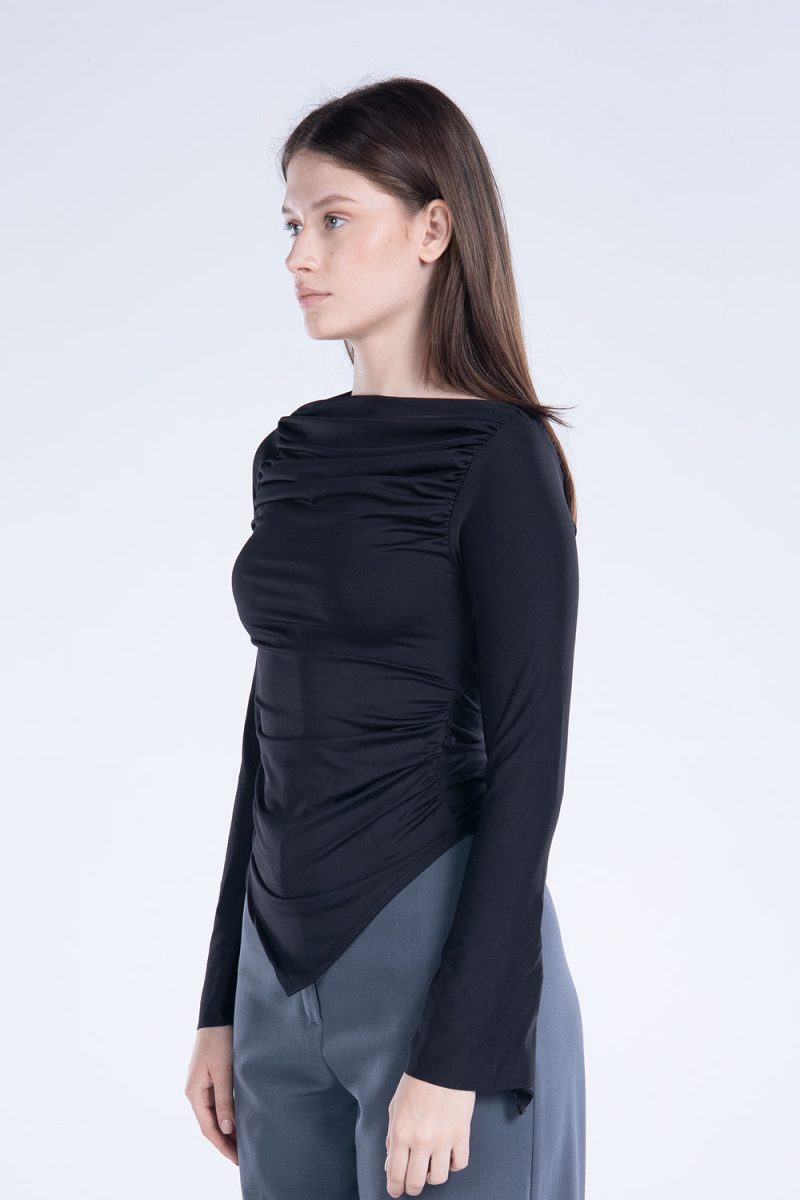 Draped Long Sleeve Top - Image 25