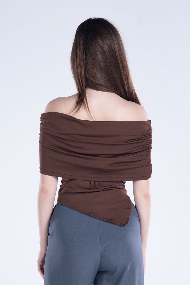 Draped Off-Shoulder Sleeveless top - Image 18