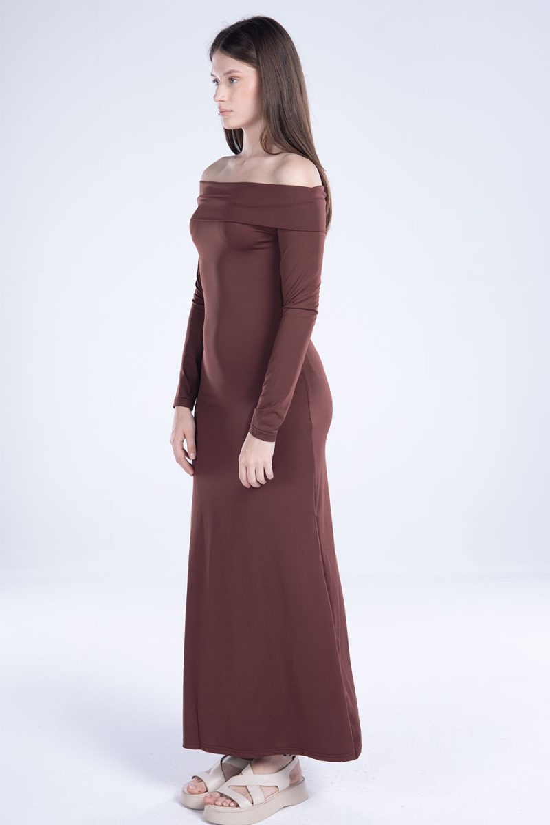 Off-Shoulder Long Sleeve Dress - Image 20