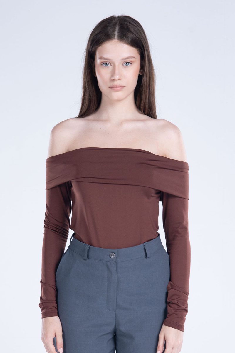 Off-Shoulder Long Sleeve Top - Image 15