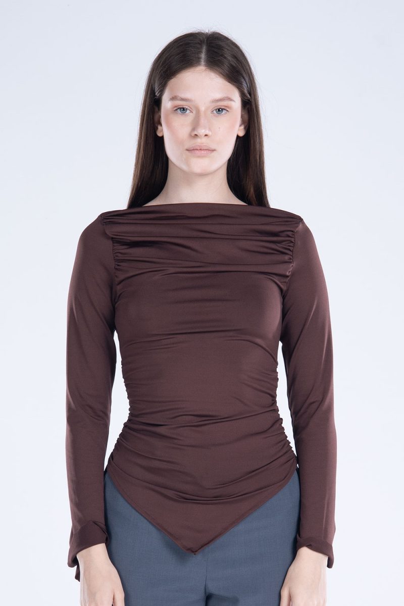 Draped Long Sleeve Top - Image 20