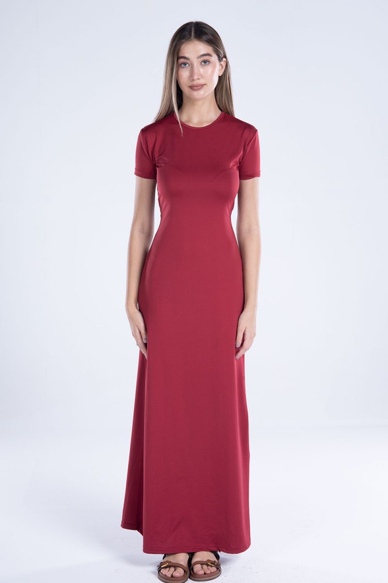 Round Neck Short Sleeve Dress - Image 9