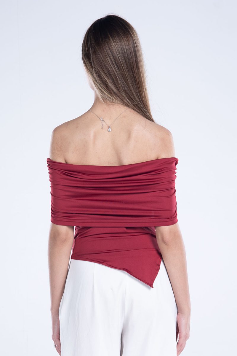 Draped Off-Shoulder Sleeveless top - Image 9