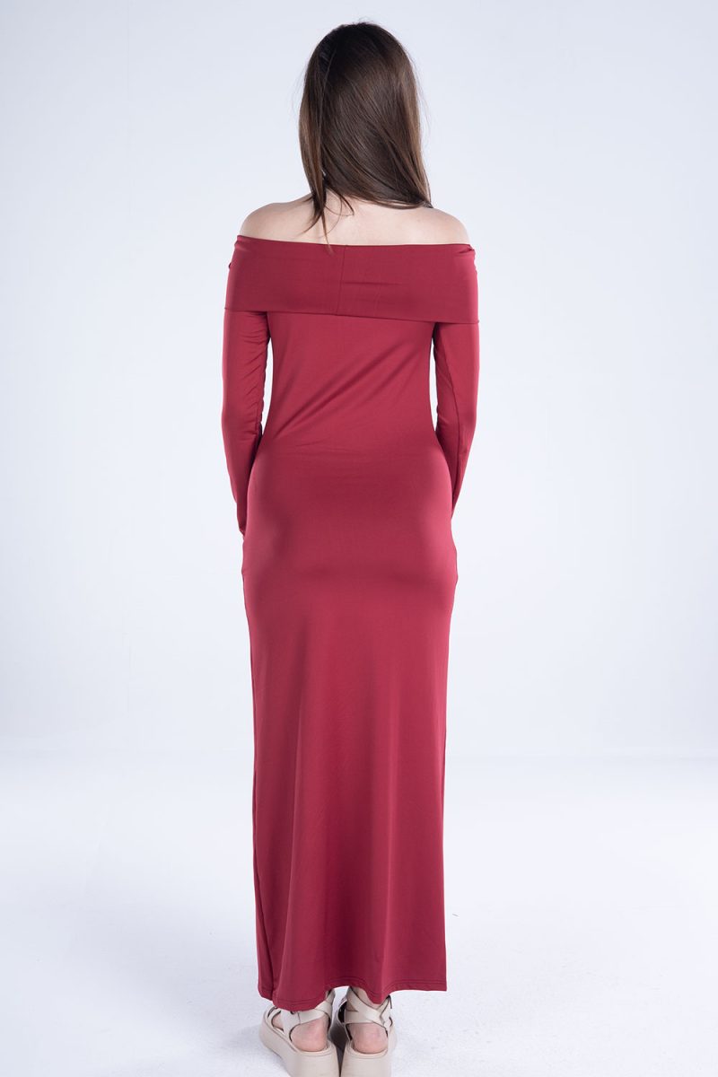 Off-Shoulder Long Sleeve Dress - Image 11
