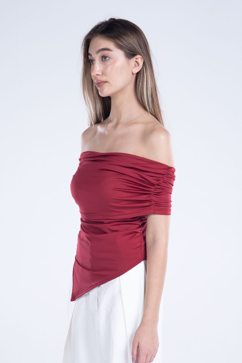 Draped Off-Shoulder Sleeveless top - Image 8