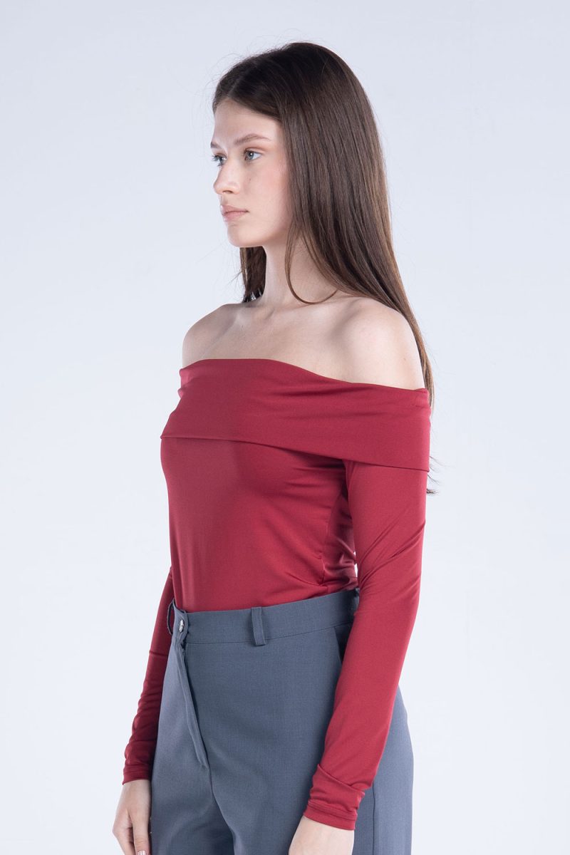 Off-Shoulder Long Sleeve Top - Image 13