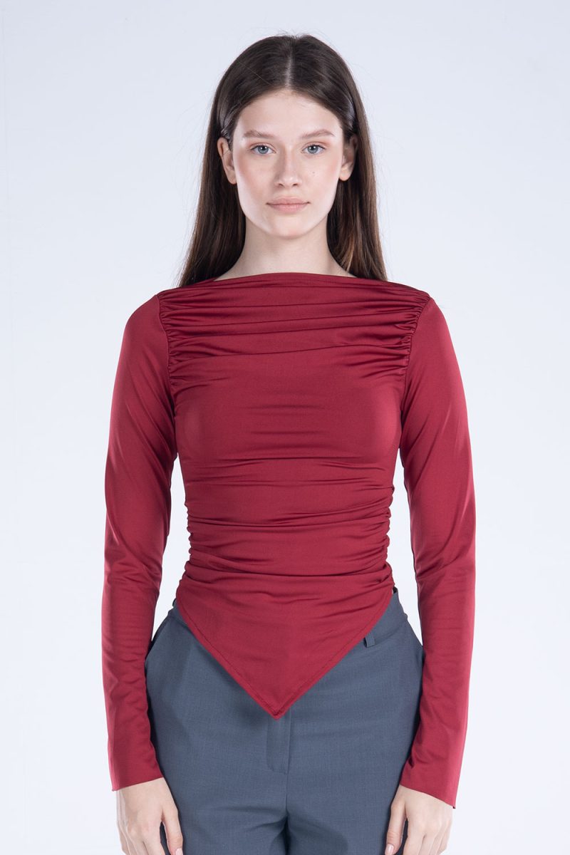 Draped Long Sleeve Top - Image 8