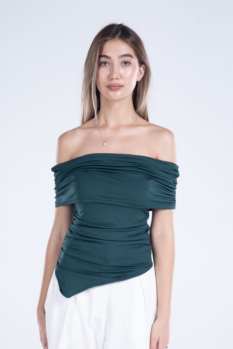 Draped Off-Shoulder Sleeveless top - Image 10