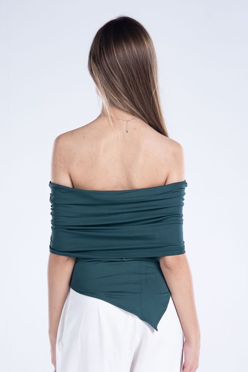 Draped Off-Shoulder Sleeveless top - Image 12