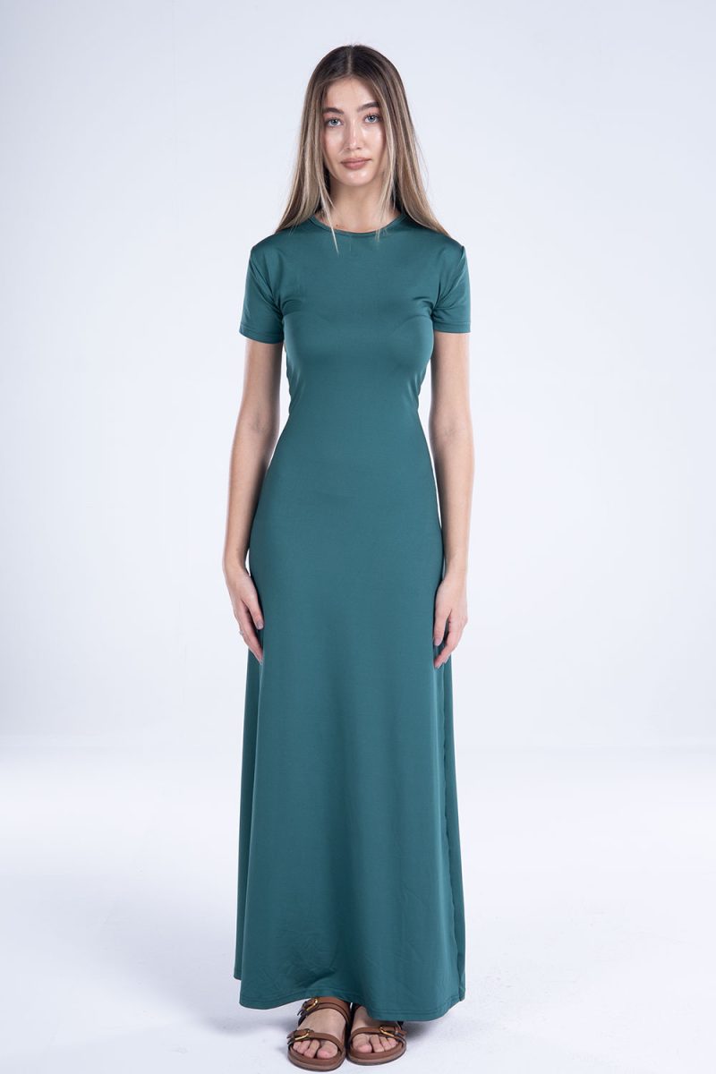 Round Neck Short Sleeve Dress - Image 12