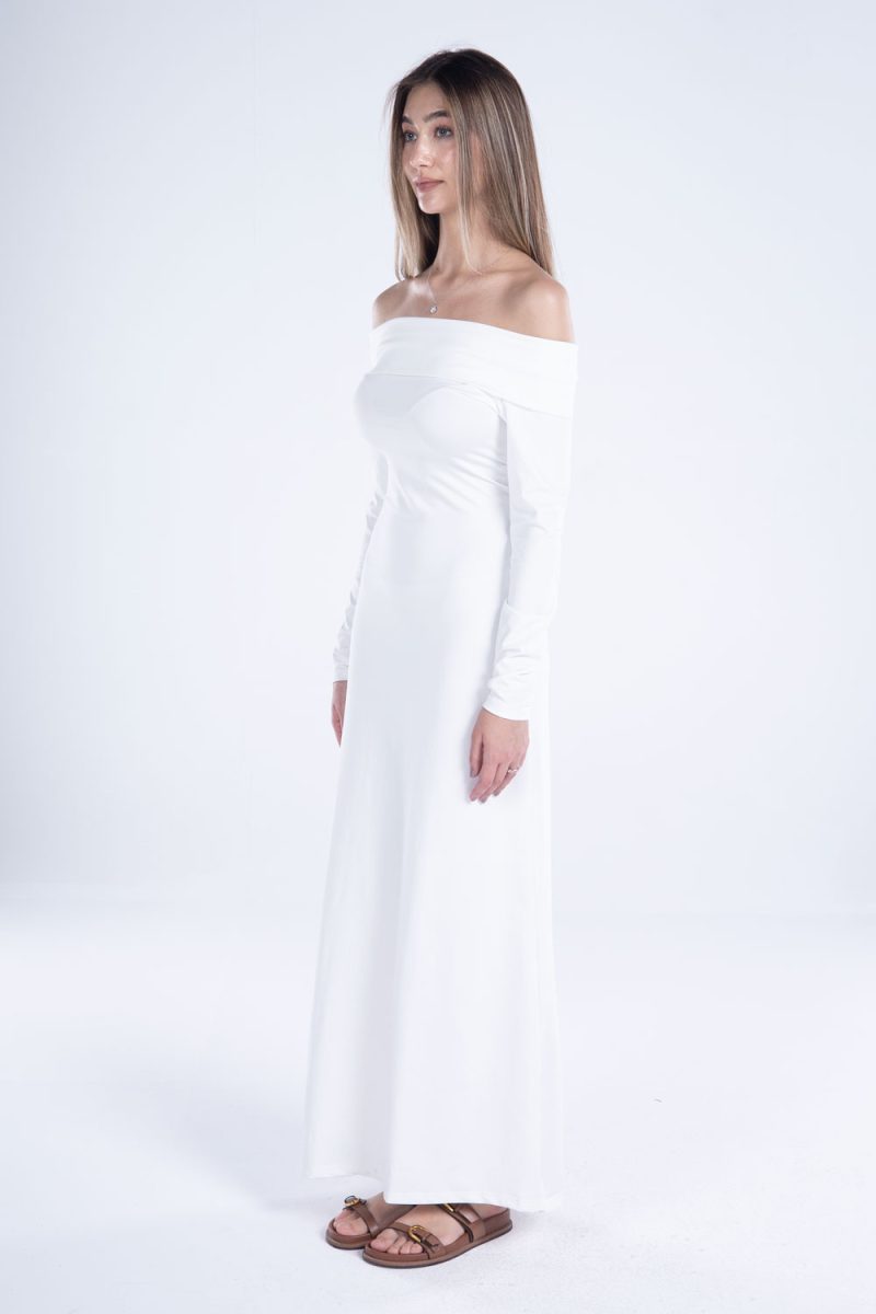 Off-Shoulder Long Sleeve Dress - Image 7