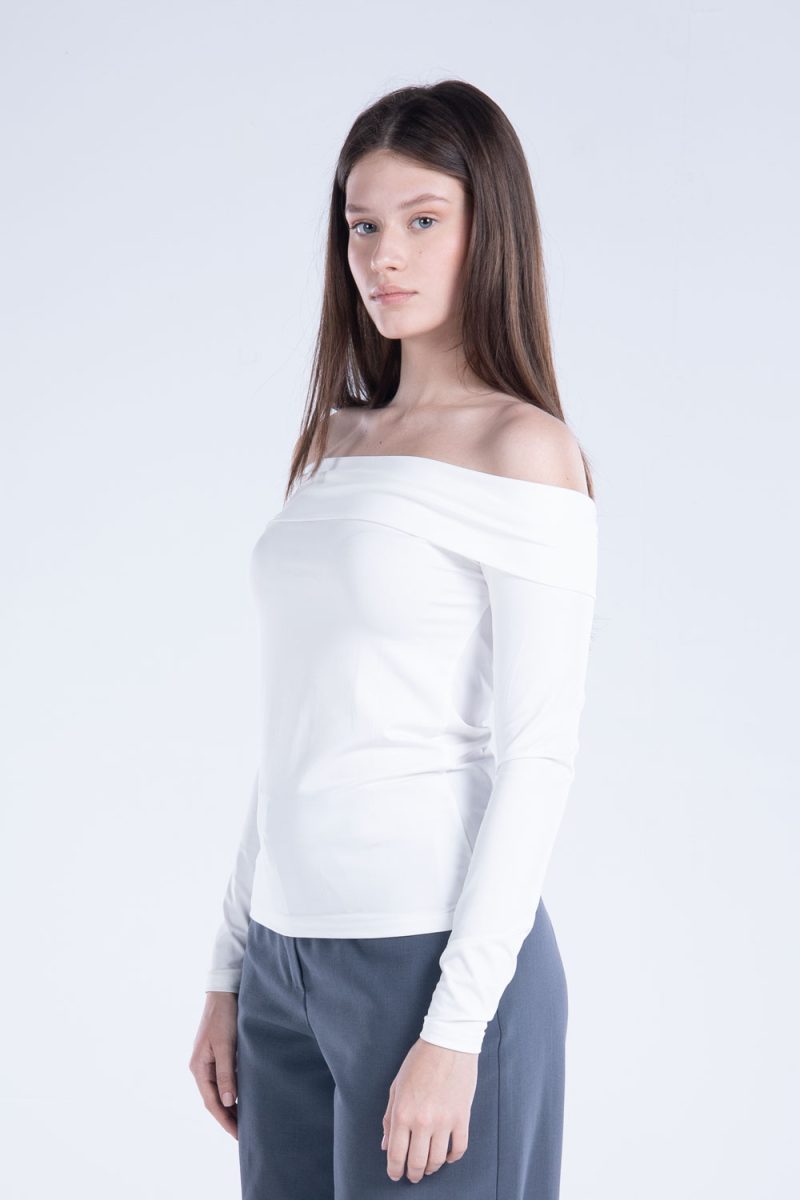 Off-Shoulder Long Sleeve Top - Image 5