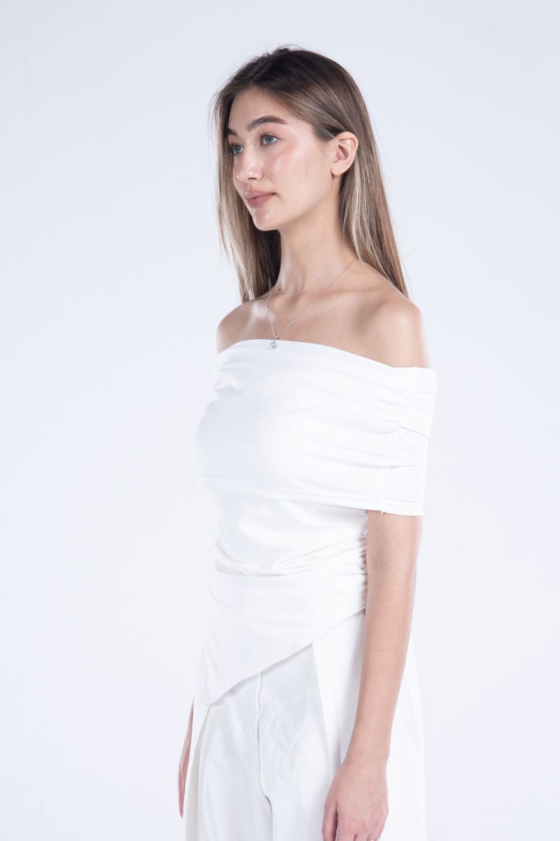 Draped Off-Shoulder Sleeveless top - Image 2