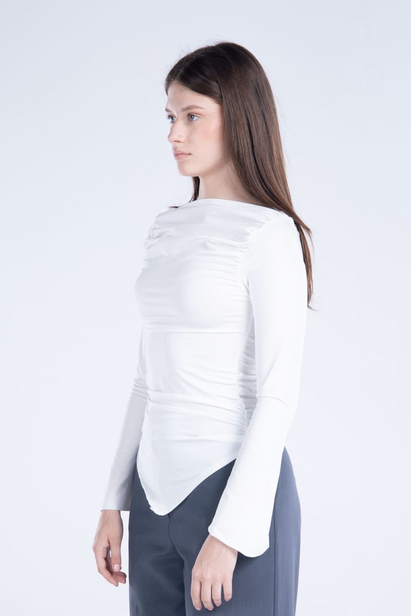 Draped Long Sleeve Top - Image 2