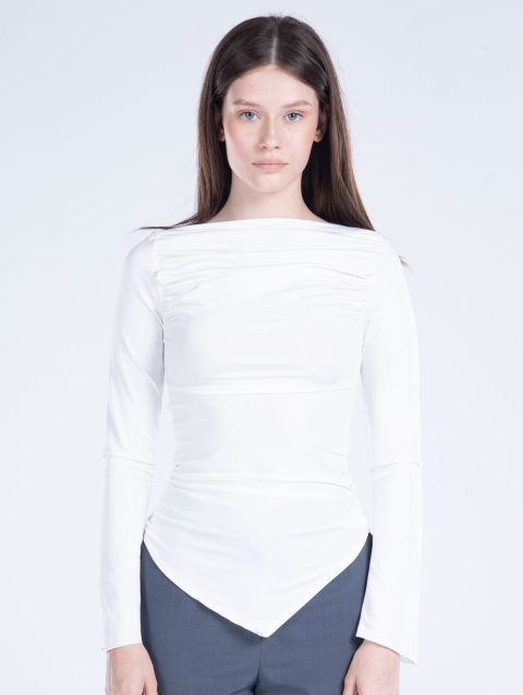Draped Long Sleeve Top