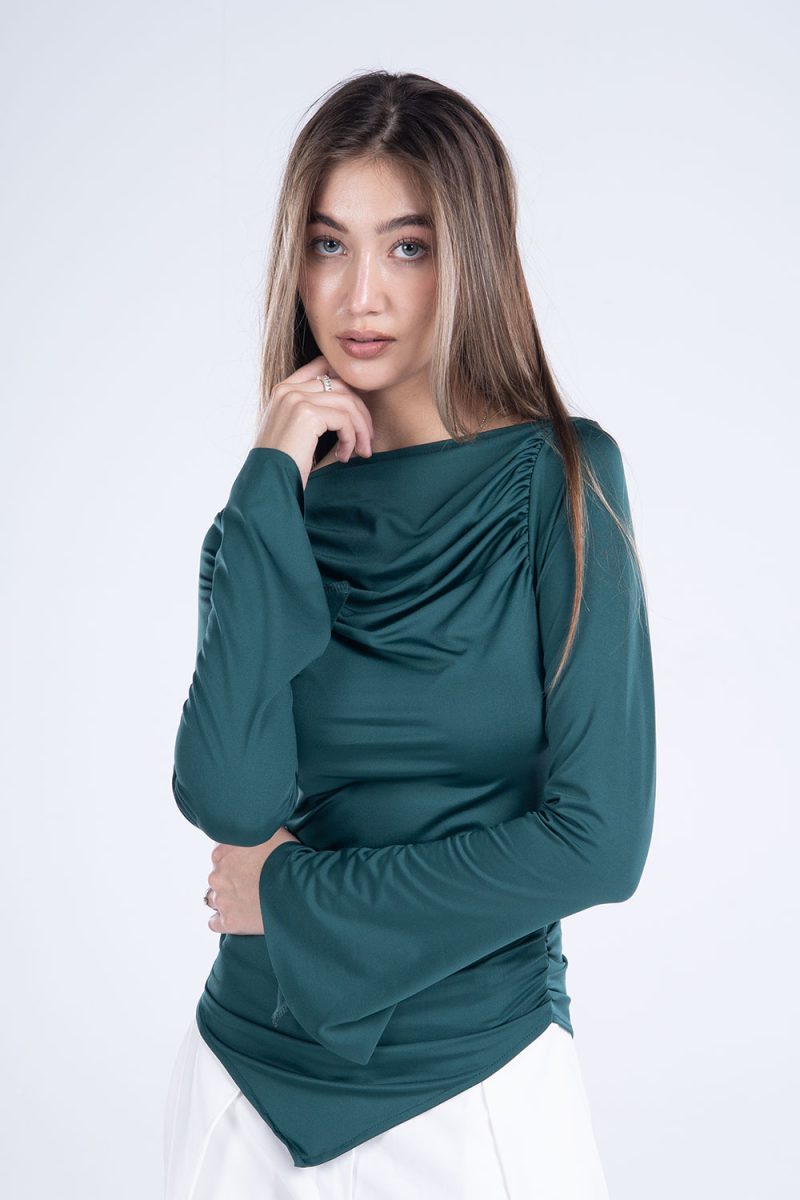 Draped Long Sleeve Top - Image 13