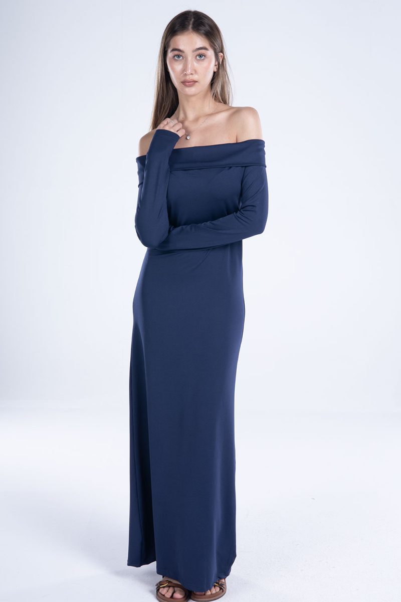 Off-Shoulder Long Sleeve Dress - Image 17