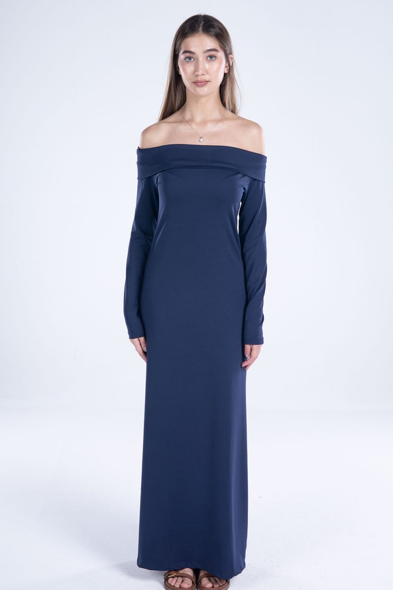 Off-Shoulder Long Sleeve Dress - Image 15
