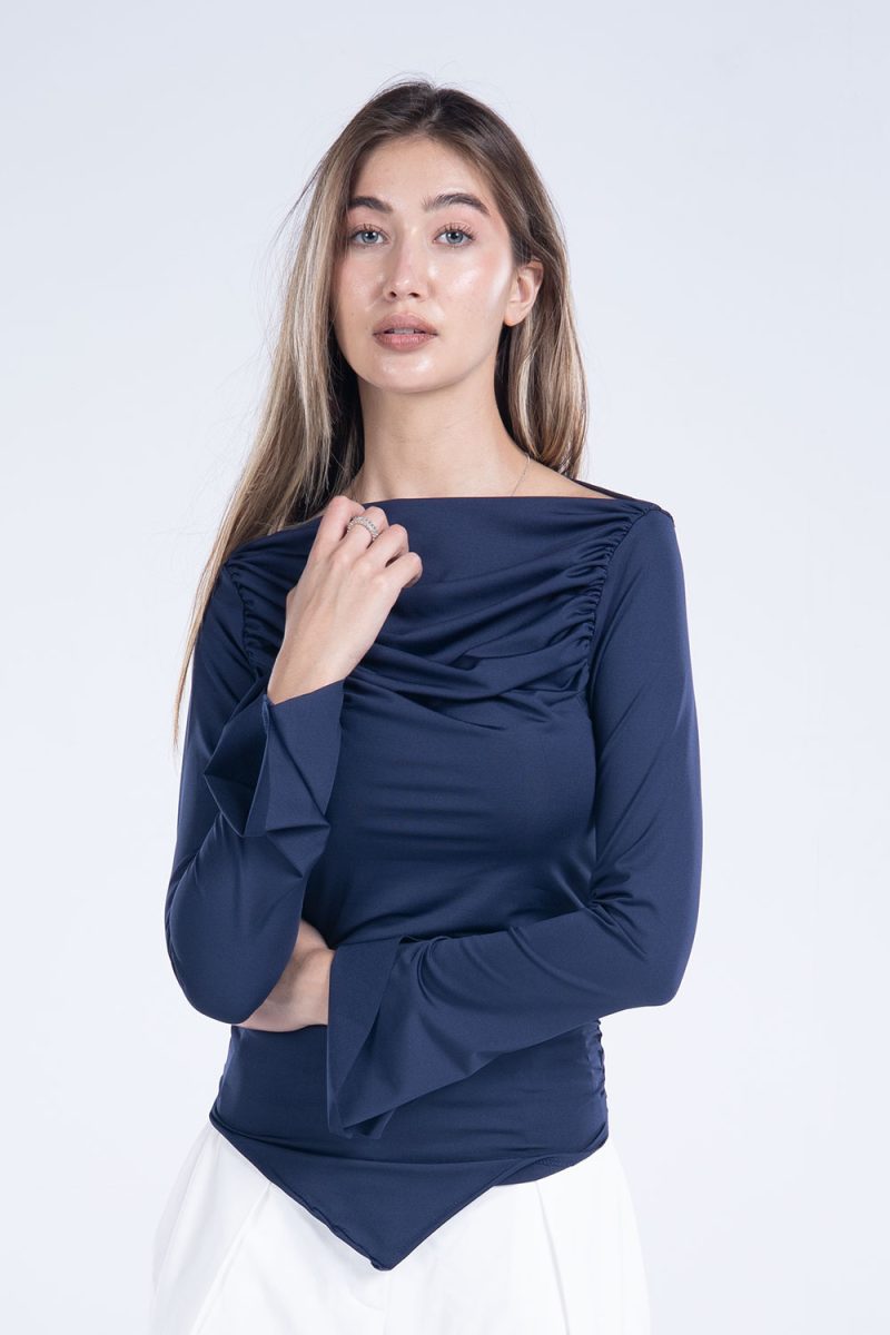 Draped Long Sleeve Top - Image 17