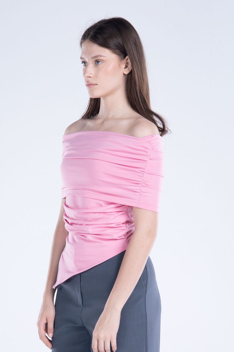 Draped Off-Shoulder Sleeveless top - Image 5