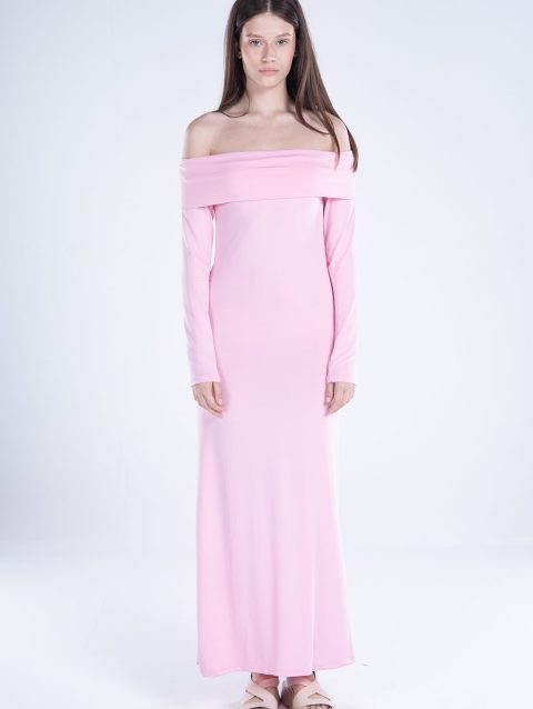 Off-Shoulder Long Sleeve Dress