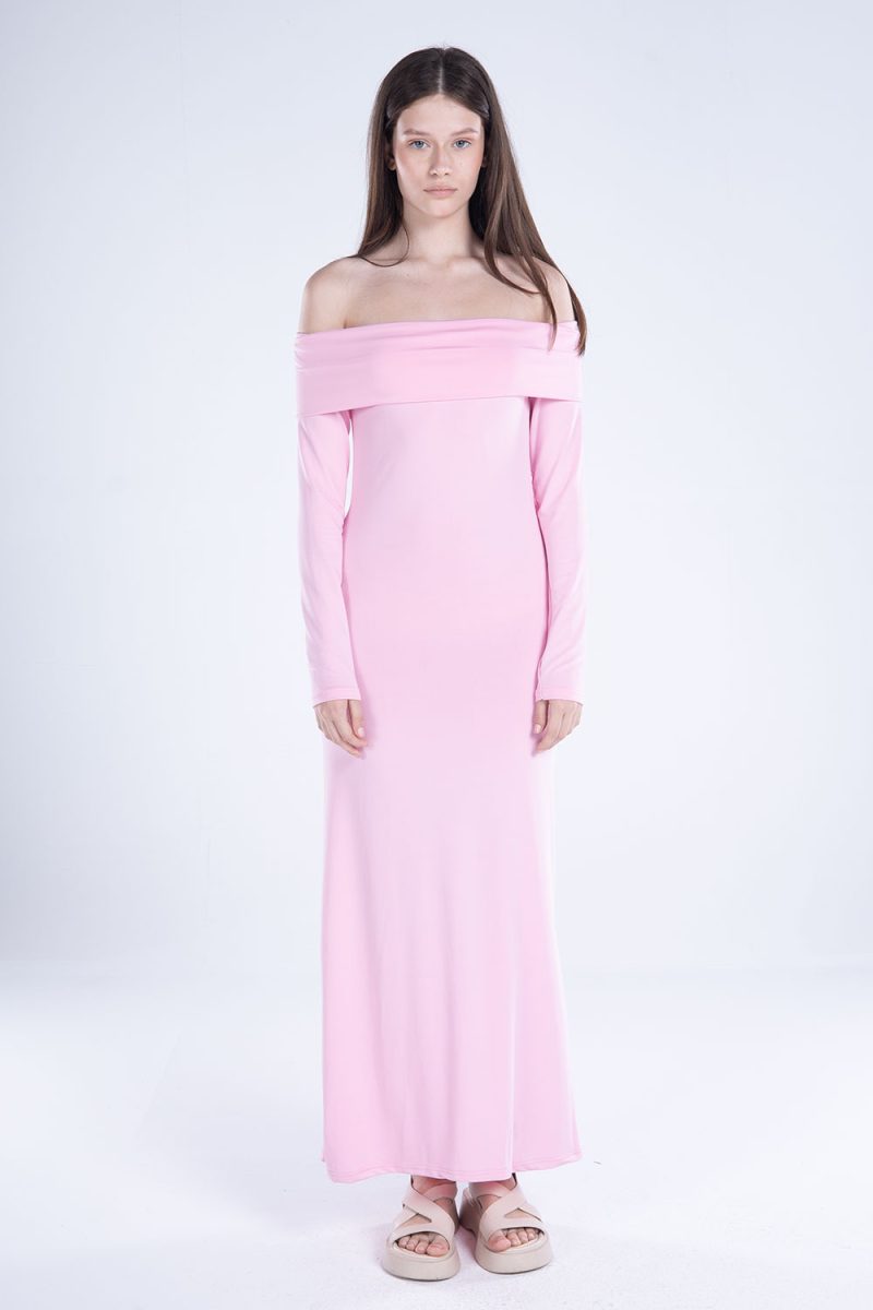 Off-Shoulder Long Sleeve Dress