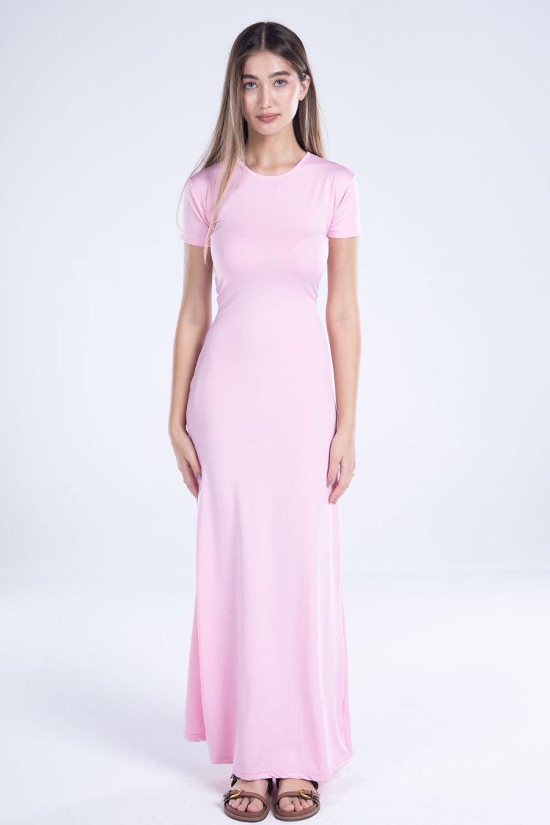 Round Neck Short Sleeve Dress - Image 6