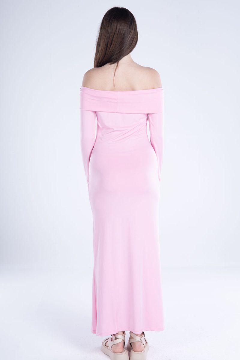 Off-Shoulder Long Sleeve Dress - Image 4
