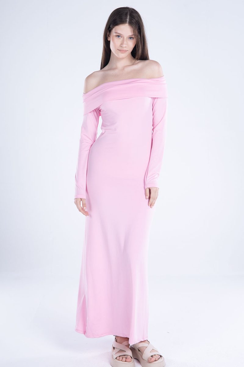 Off-Shoulder Long Sleeve Dress - Image 5