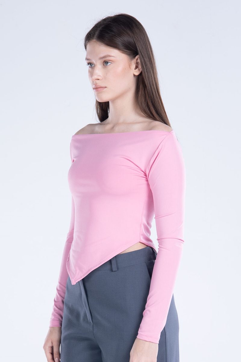 Draped Long Sleeve Top - Image 3